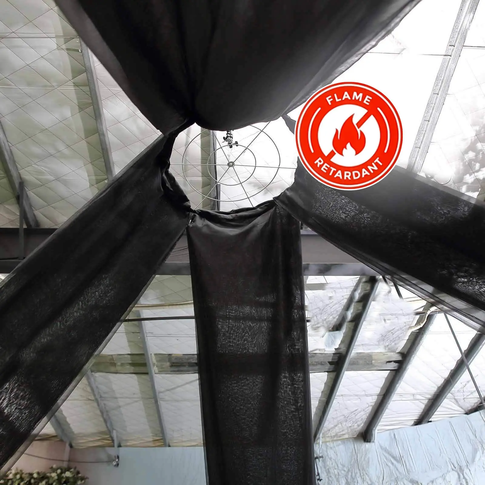 Black Sheer Ceiling Draping Panels, Durable Flame-Resistant Fabric Curtain Drapes, 10ftx30ft Household Textile Accessory, Ceiling Drape