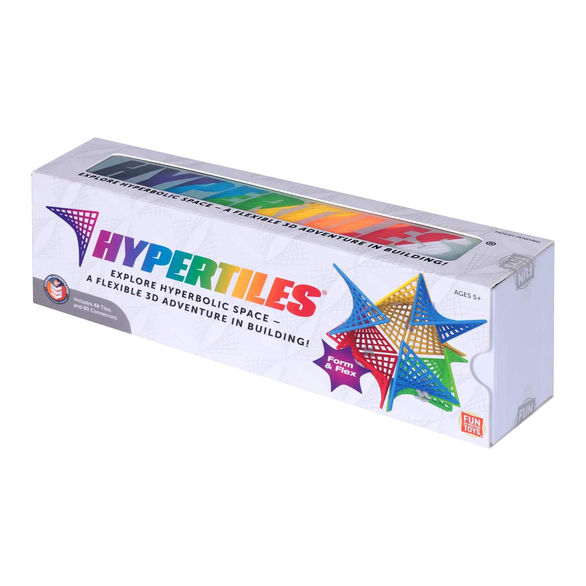 HyperTiles STEM Kit for Kids Ages 5+ - 48 3D Tiles & 80 Connectors for Endless Building & Learning - Easy to Build & Educational Toy