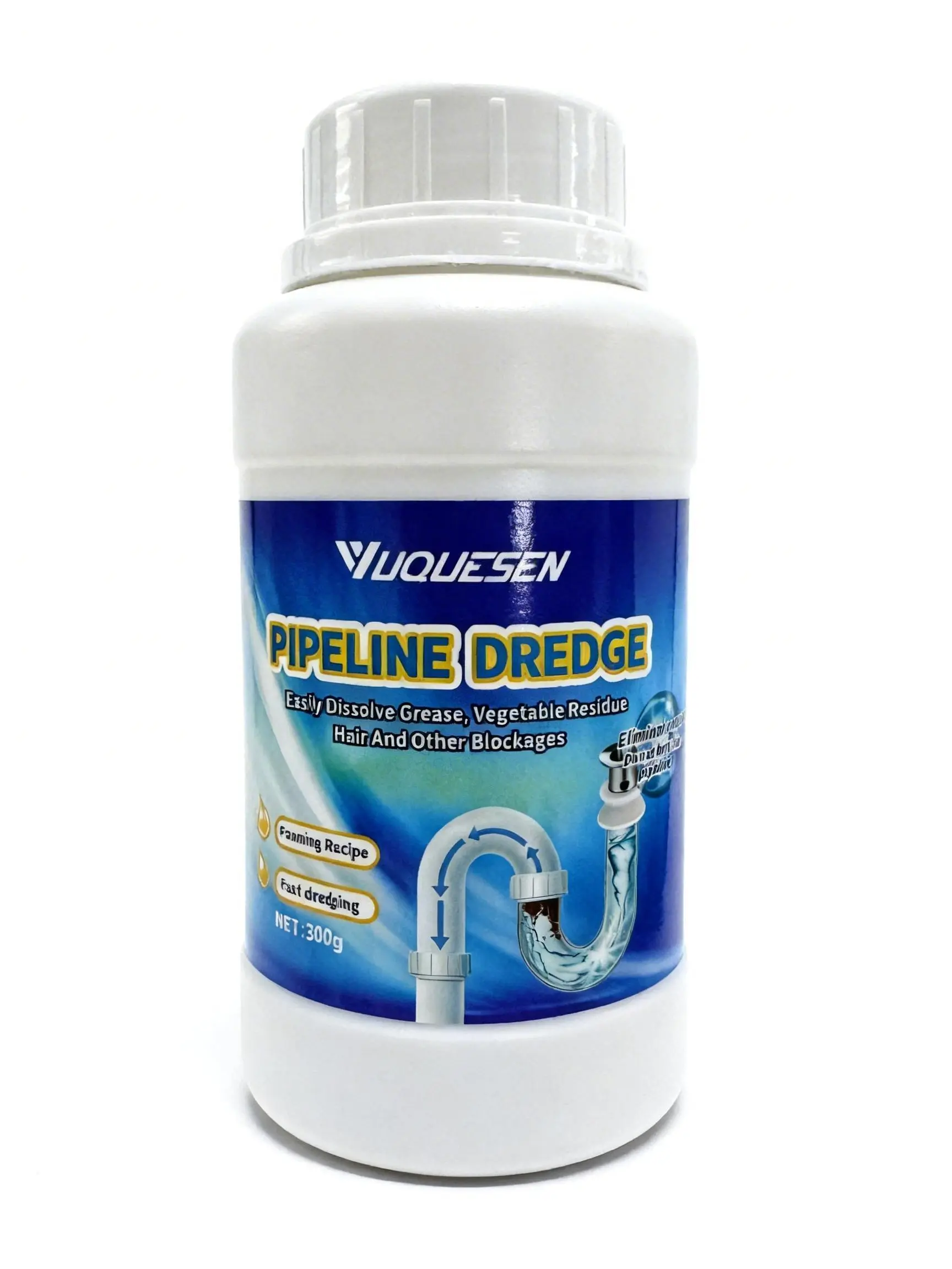 Foaming Pipe Dredge Powder - Fast-Dissolving Pipe Cleaning Clog Remover, Household Cleaner for Bathroom/Kitchen Drains