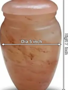 5x5x7 Inch, Vase Himalayan Salt Biodegradable Urn, Himalayan Pink Salt Urn, Handmade Memorial Keepsake Ashes, Medium Pet, Child Cremation