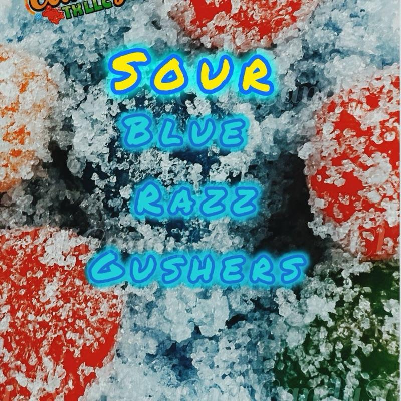 4oz Sour Blue Razz Gushers Raspberry Flavor Snack Candy Popular Treats