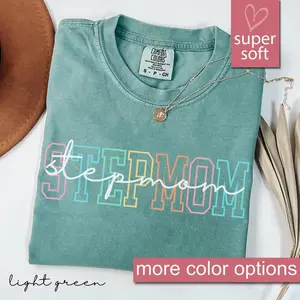 Comfort Colors Stepmom Shirt|  Stepmom Birthday Gift|  Stepmama Shirts from Stepson|  Mother's Day Gift for Stepmom|  Bonus Mom Long Sleeve Apparel