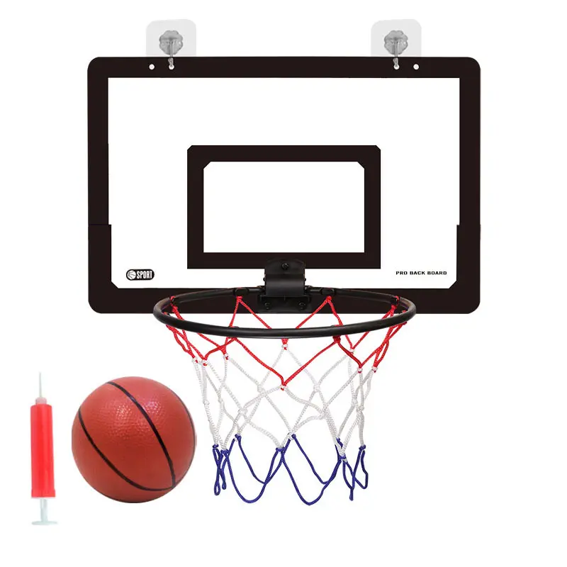 Indoor No-Drill Wall-Mounted Basketball Hoop Set, Foldable Backboard with Mini Basketball, for Indoor Gaming, Wall Mounted Basketball Hoops