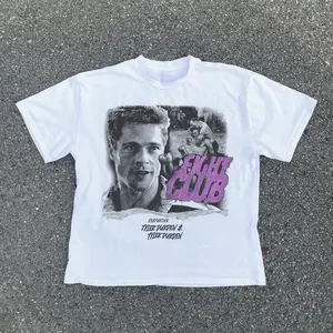 Fight Club T-Shirt, Fight Club Tee, Movie Gifts Shirt, Unisex Vintage Graphic Tees Gothic Grunge Y2k Emo Scene Amity Affliction Style Clothes Men Women Streetwear