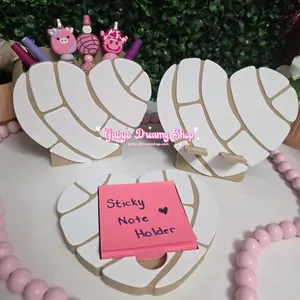 Mexican Concha Desk Set, Phone Holder, Pen Holder, Sticky Note Holder, Desk Decor