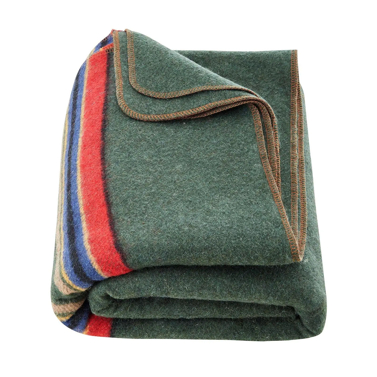 80% Wool Camping Blanket, Large 64"x88" Waterproof Windproof Flame Retardant Stadium Blanket, Ideal for Outdoor Camping, Hiking, Travel