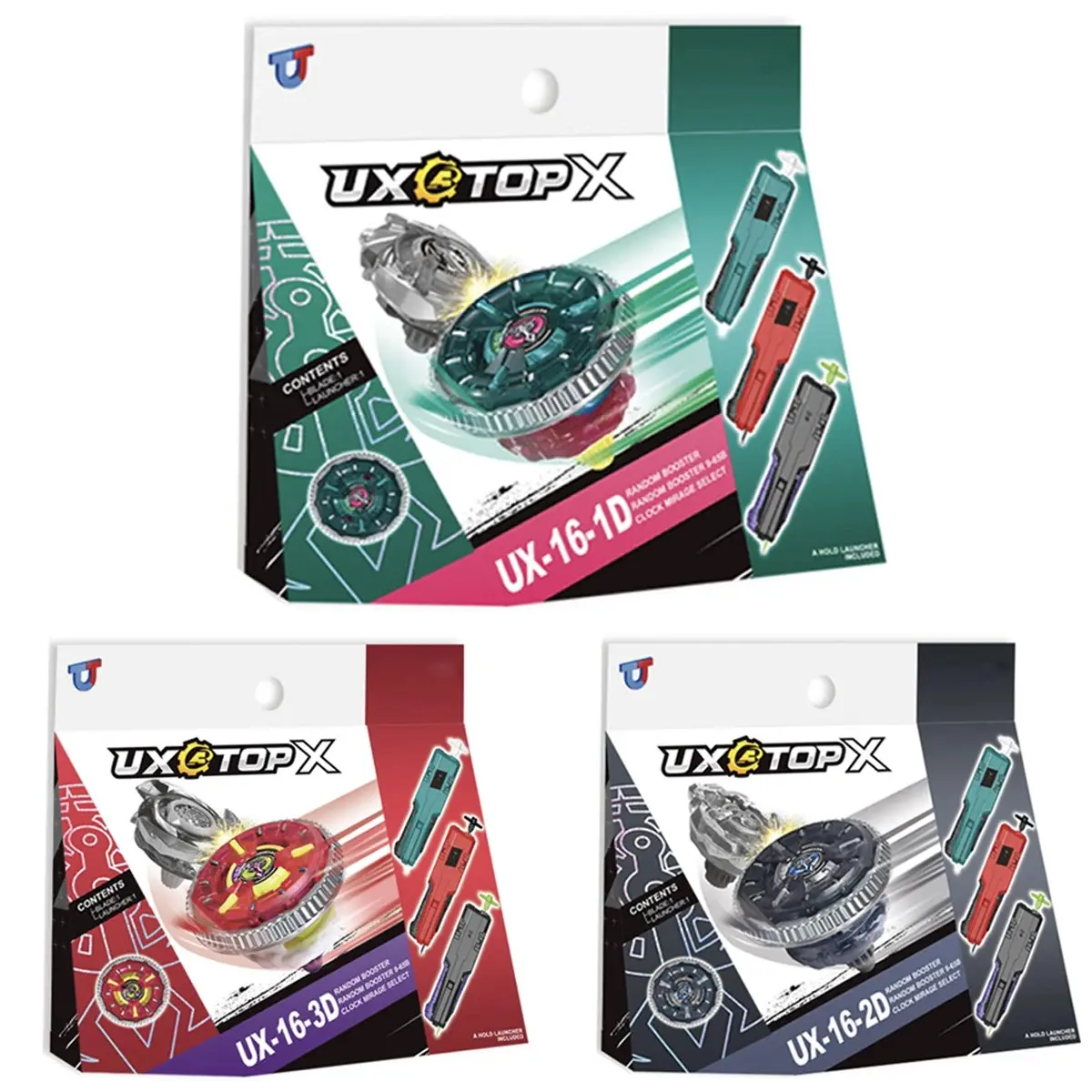 BEY X UX-16 Clock Mirage Booster Gyro Spinning Toy Battle Top with Launcher New in Box Christmas Holiday Gift for Boys