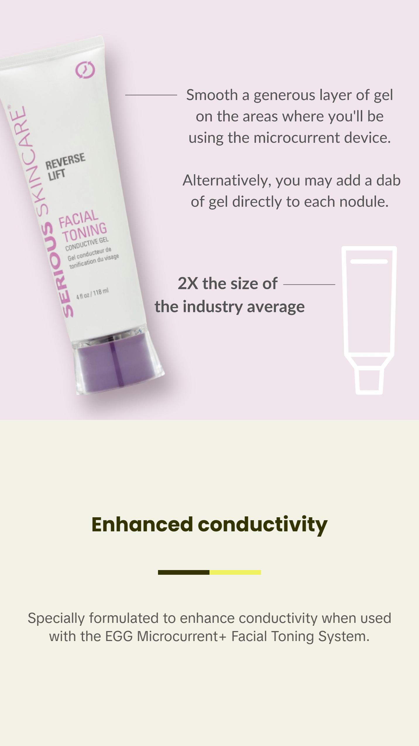 Serious Skincare, Reverse Lift Conductive Gel, Collagen-Infused Hydrating Gel for Microcurrent Devices, 100ml
