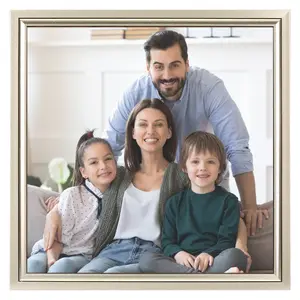 REGALWOVEN Wall Picture Frames for Wall or Tabletop, Modern Photo Frame Display for Home Decor 7x7 Inch Gold