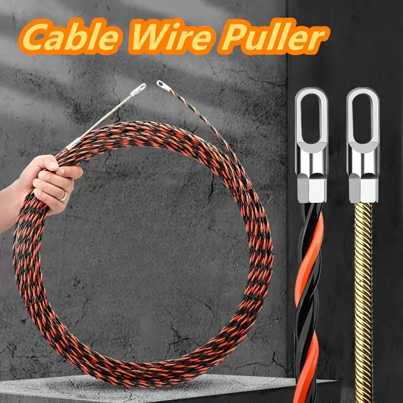A lineman's cable pulling tool made of steel, featuring a non-woven structure, durable metal connectors, and soft materials for easy cable insertion and removal, Hand Tools, Heavy Duty, Wire Puller, Construction Tools, Hardware