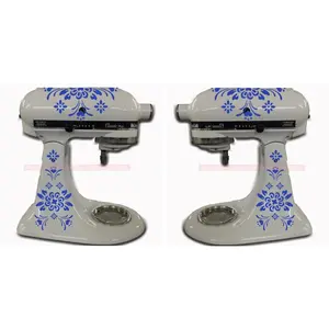 Scandinavian Floral Decals Vinyl Sticker for Kitchen Stand Mixer Appliance