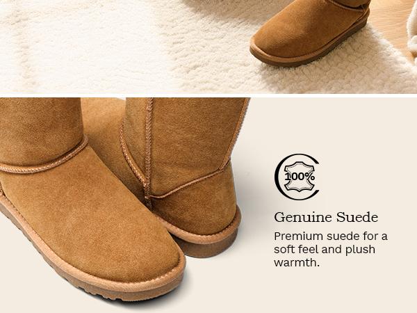 Bruno Marc Men's Winter Boots Cold Weather Outdoor Casual Warm Suede Faux Fur Lining Short Boots