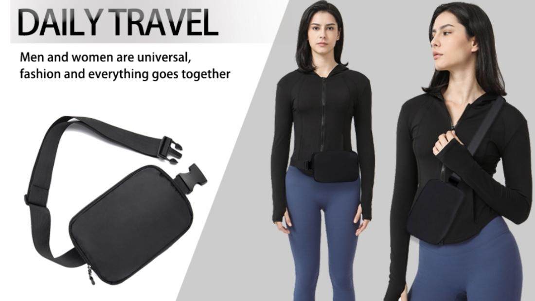 Belt Bag Trendy Stylish Fanny Pack for Women, Luxurious Belt Bag Bum Bag Crossbody Bag Multi-Functional for Workout Gym Running Daily Use, Simple Solid Chic Gift