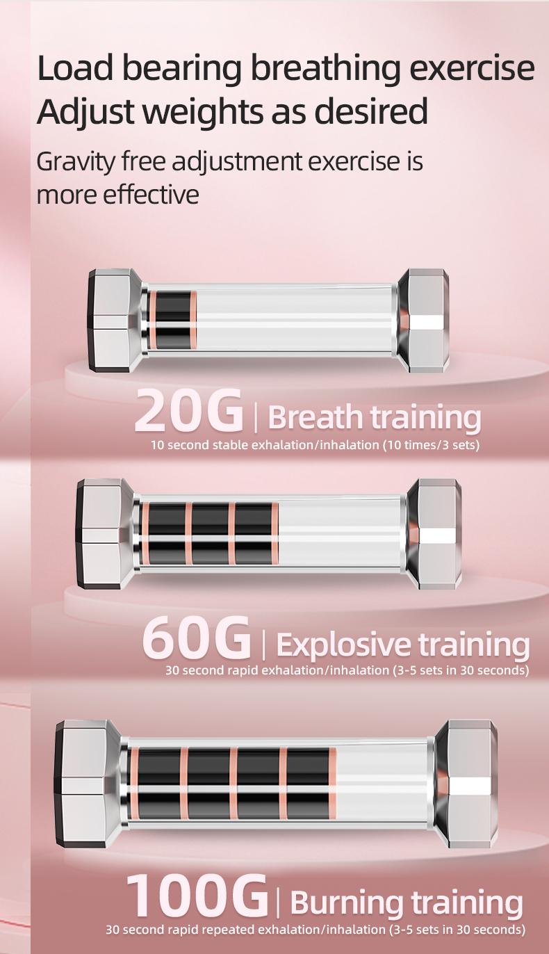 IPO Breathing Dumbbell Trainer for Cardio Pulmonary Function Enhancement Exercise Lung Capacity Enhancer Pulmonary capacity training equipment
