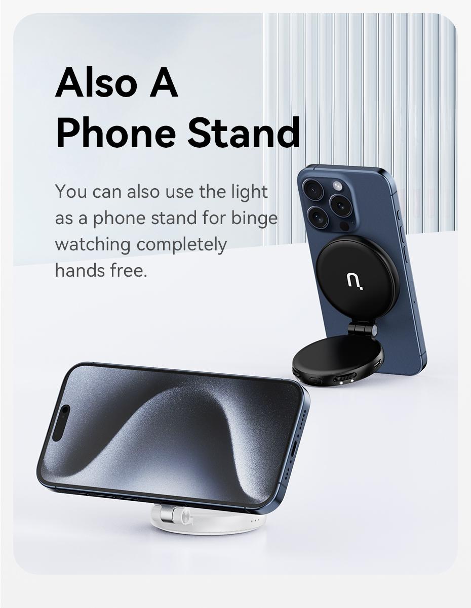 Ulanzi Magnetic Selfie Light LM19, LED Fill Light Compatible with Magsafe, LED Selfie Ring Light