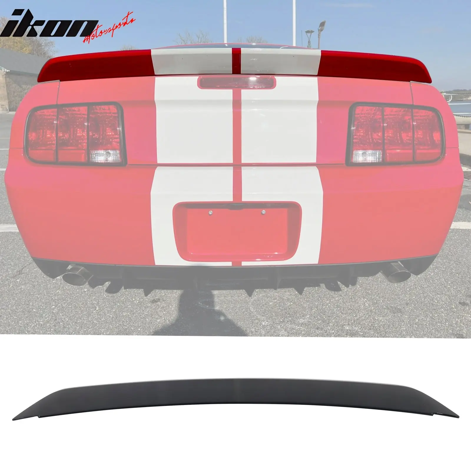 Rear Trunk Spoiler Lip for Ford Mustang 2005-2009 OE Style Gloss Black ABS