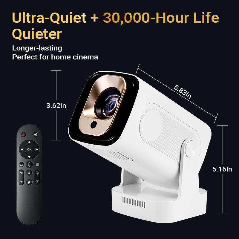 HY260 Pro 1080P Projector 4K Support Auto Focus Quiet Cooling Android 11 Google Voice Control for Home Theater Entertainment Audio