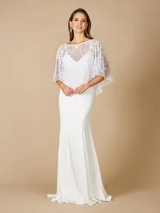 Georgina Beaded Pull-On Bridal Capelet