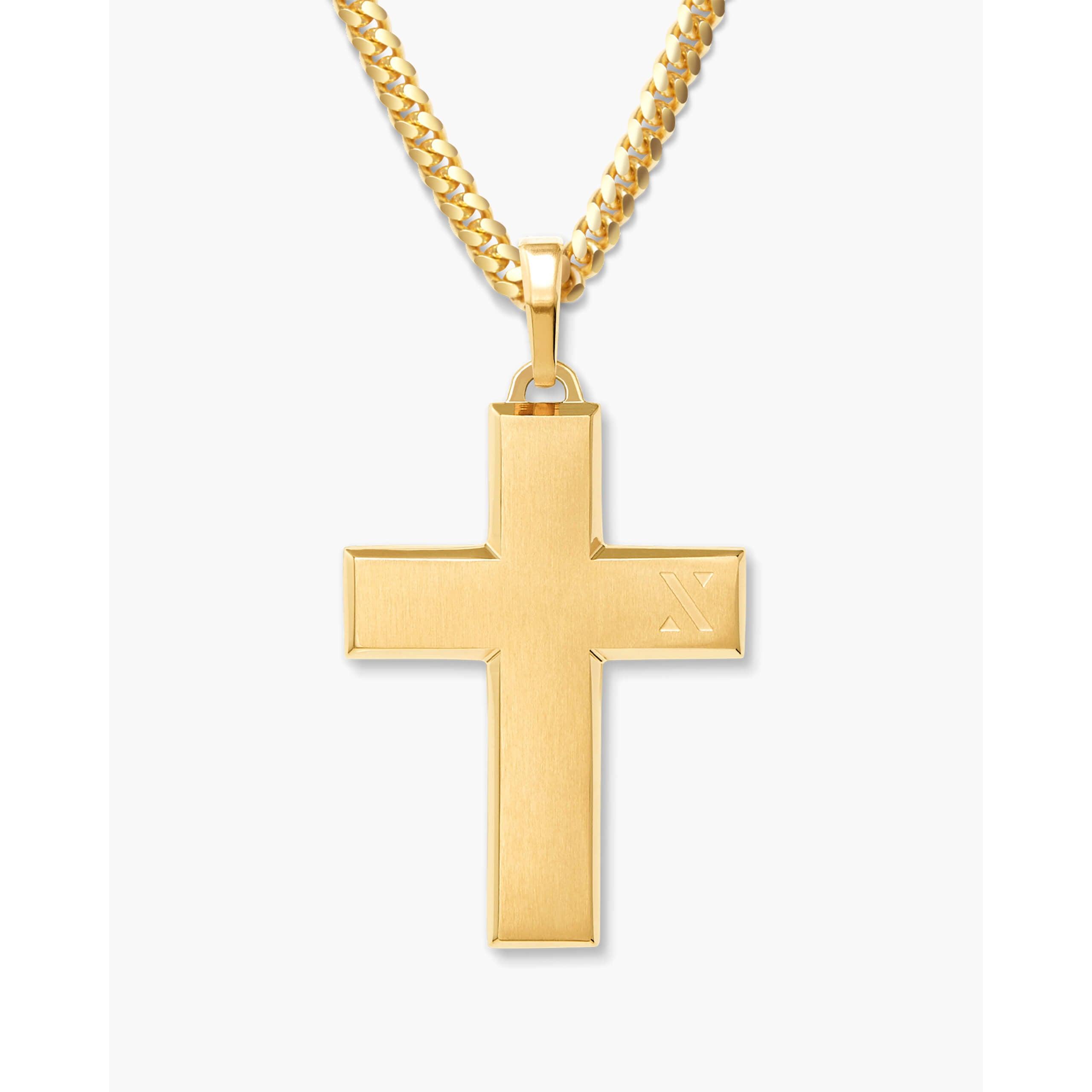 JAXXON - Mosaic Cross Pendant - Gold
