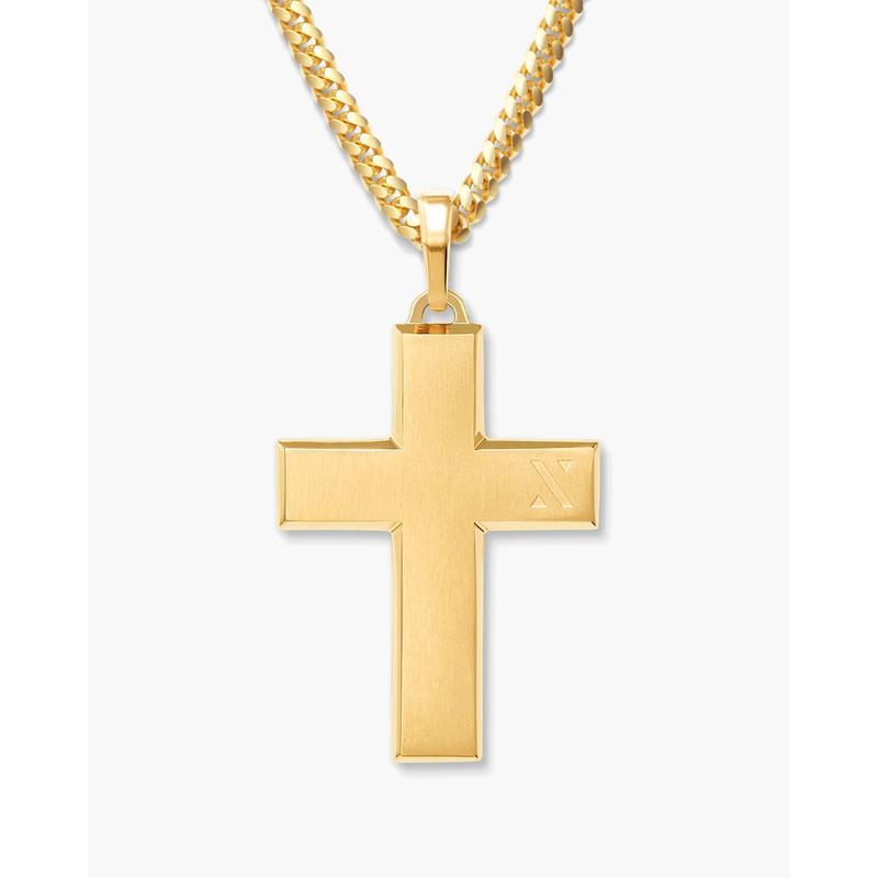 JAXXON - Mosaic Cross Pendant - Gold