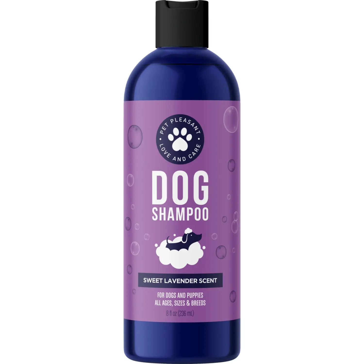 Pet Pleasant Oatmeal Dog Shampoo - Calming Lavender Scent for Smelly & Itchy Dogs | Gentle Sensitive Skin Formula for Dry Fur | Relaxing Puppy Bath Soap & Grooming Essential | Soothing & Deodorizing Pet Wash