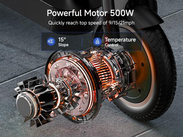 【New Year Sale】 Electric Scooter, 21MPH Max Speed, 500W Powerful Motor, 25-30 Miles Long Range,  36V13Ah Battery Portable Folding Commuting E-Scooter with App Control Dual Braking System App Control Scooteres