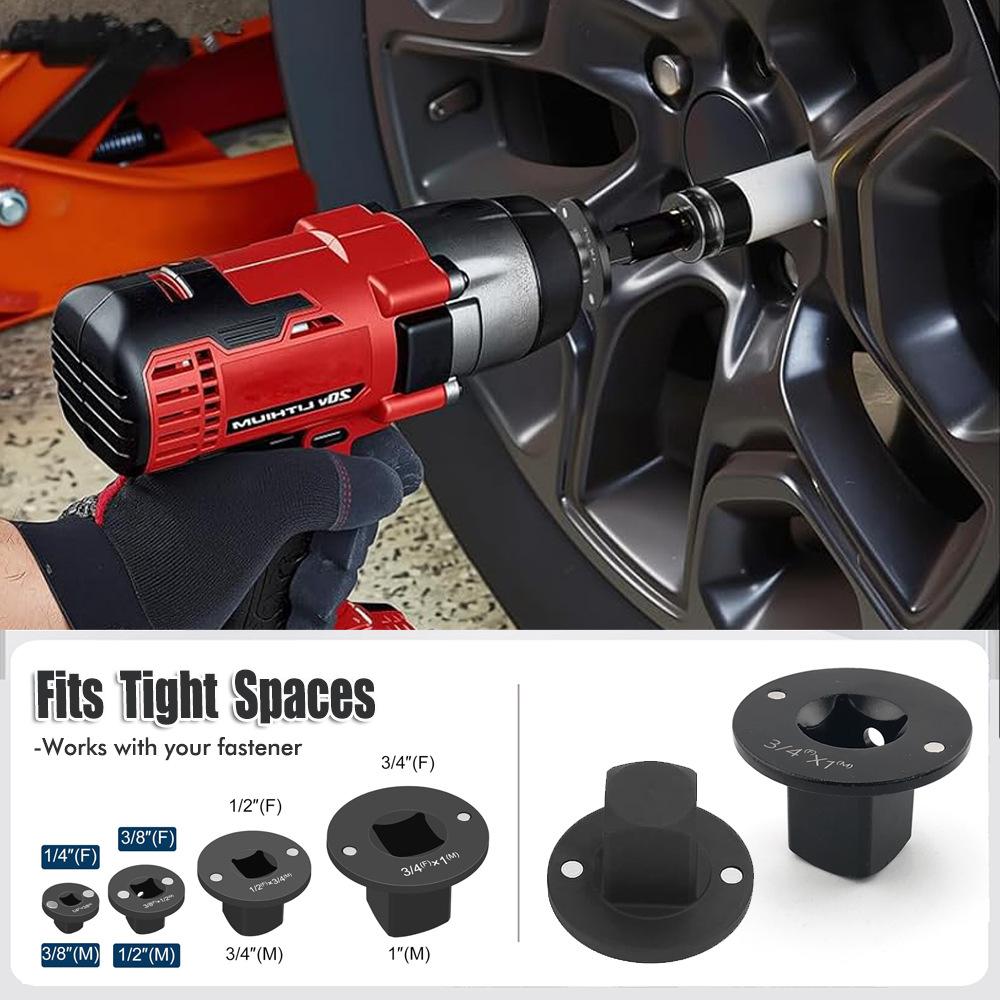 VAYWET 2026 New Low Profile Impact Socket Adapter Set, Industrial Drive Ratchet & Wrench Adapter Set Stainless Steel Industrial Drive Ratchet & Wrench Adapter Set for Tight Spaces, 4PC Hardware Kit: 3/4" to 1", 1/2" to 3/4", 1/2" to 3/8", 1/4" to 3/8" VAYWET 2026 New Low Profile Impact Socket Adapter Set, Industrial Drive Ratchet & Wrench Adapter Set Stainless Steel Industrial Drive Ratchet & Wrench Adapter Set for Tight Spaces, 4PC Hardware Kit: 3/4" to 1", 1/2" to 3/4", 1/2" to 3/8", 1/4" to 3/8"