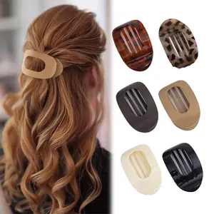 8-Pack No-Crease Flat Hair Clips – Acrylic Barrettes with Strong Hold for Women & Girls, Matte Claw Clips for Thick & Thin Hair, Trendy Hair Accessories for Work, Party & Travel,Christmas gifts