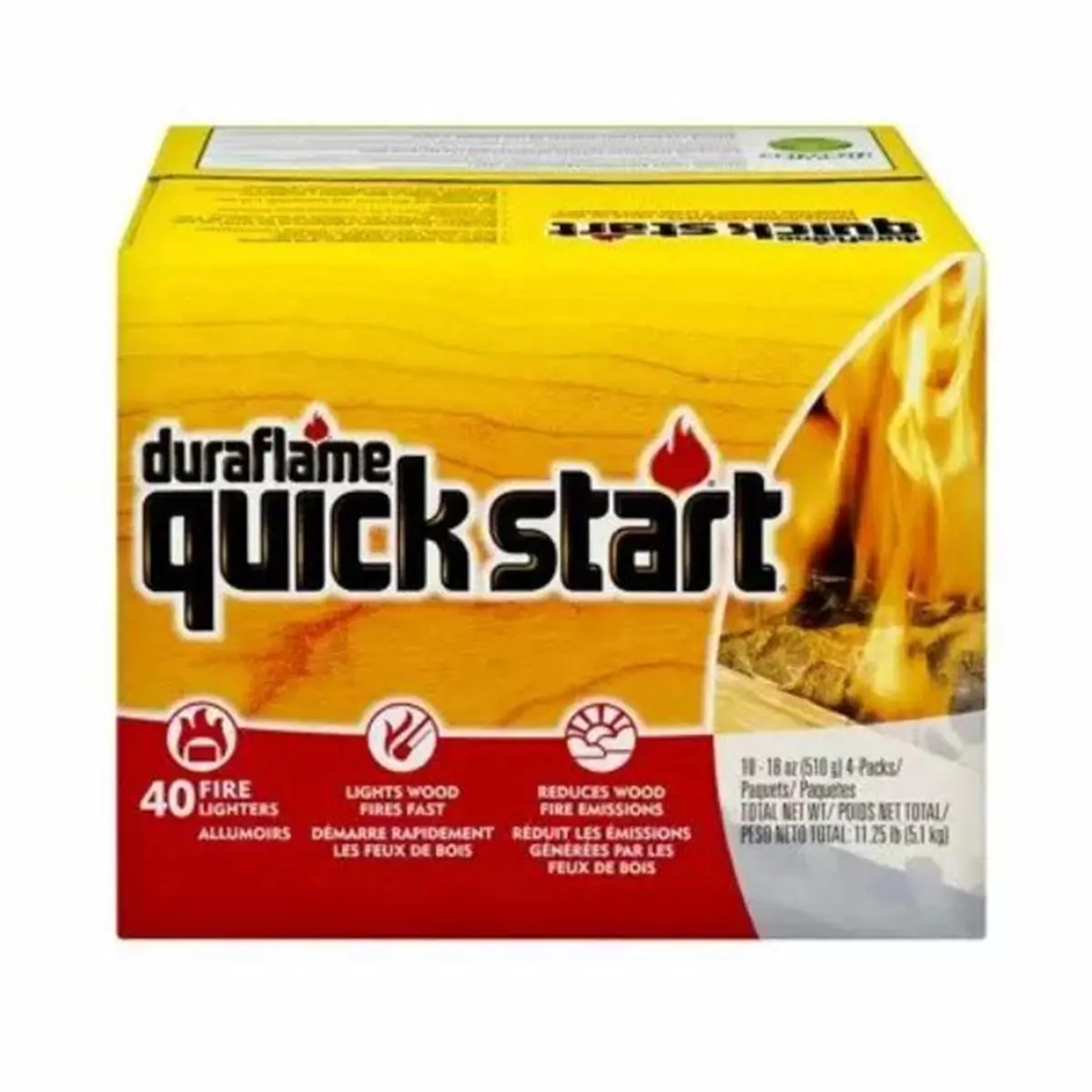 212 MAIN Duraflame Cowboy 206547 Quick Start Wax Blend Fire Starters - Case of 175, Pack of 10, Self-Igniter, Wood-Based Home & Festive Decor Supplies