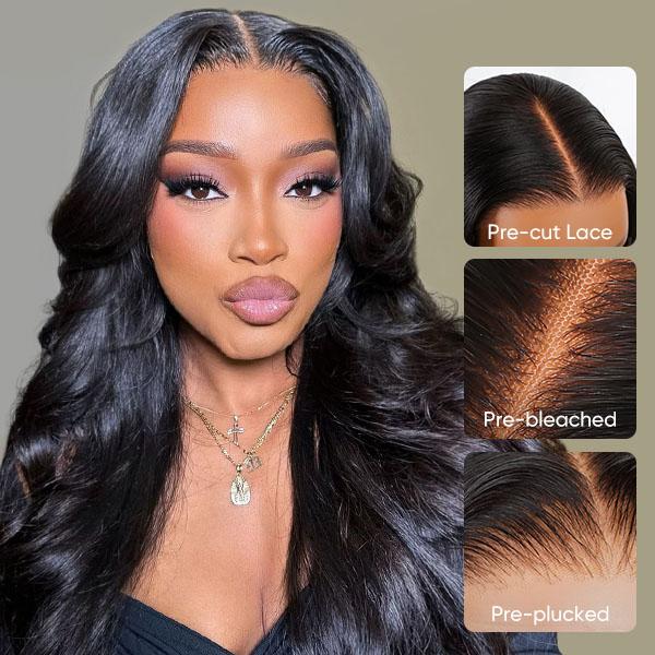 [Spring Essential] Wiggins Hair Ready to Go Glueless Wig Body Wave 7x4 & 7x5 Lace Closure Wigs Human Hair Pre Cut Lace Pre Bleached Knots Wig Beginner Friendly And 13x4 Lace Front Wig Pre Plucked Hairline #SpringStatements #WeeklyDeals