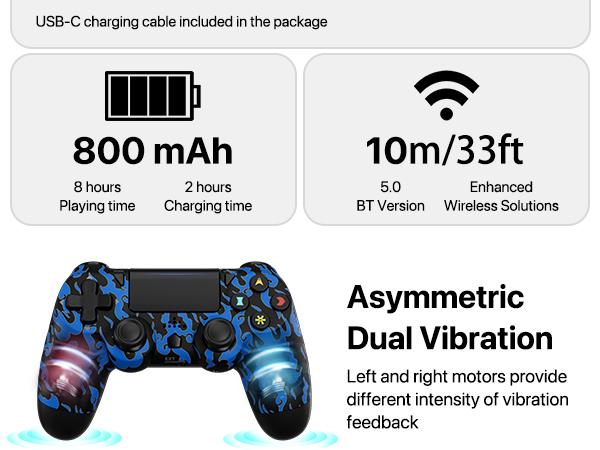 ISHAKO Wireless Game Controller for PS4 PS3 PC Android iOS, With Double Vibration, Motion sensing, Touchpad, Speaker, Type C, Pink PS414 ISHAKO Wireless Game Controller for PS4 PS3 PC Android iOS, With Double Vibration, Motion sensing, Touchpad, Speaker, Type C, Pink PS414