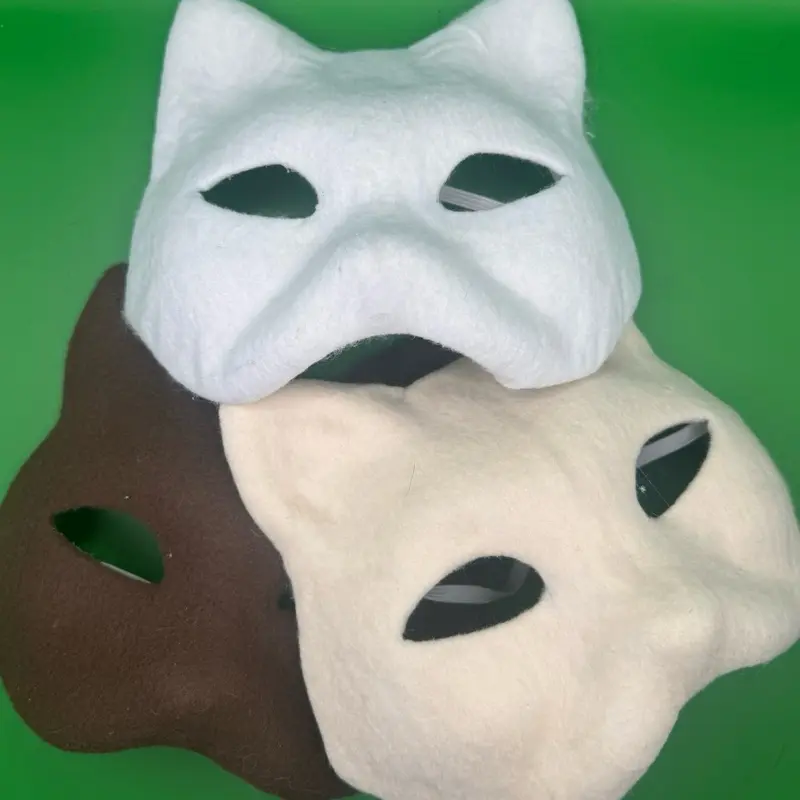 Felted cat masks Felted cat masks