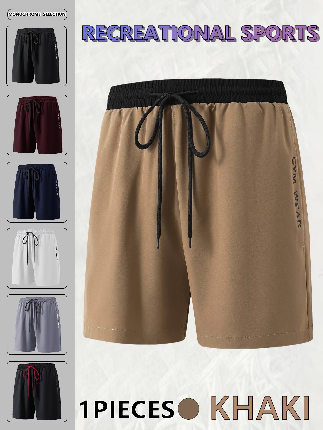 Men's Letter Print Leisure Shorts, Casual Comfy Breathable Athletic Shorts for Summer, Shorts for Men, Men's Bottoms for Daily Wear, Men Shorts, Jogging Shorts, Breathable Fitness Shorts, SummerSportsShorts Please refer to the size chart before purchasing