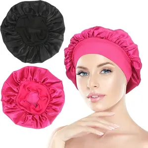 Rootvana Wide-Brim Satin Sleep Bonnet