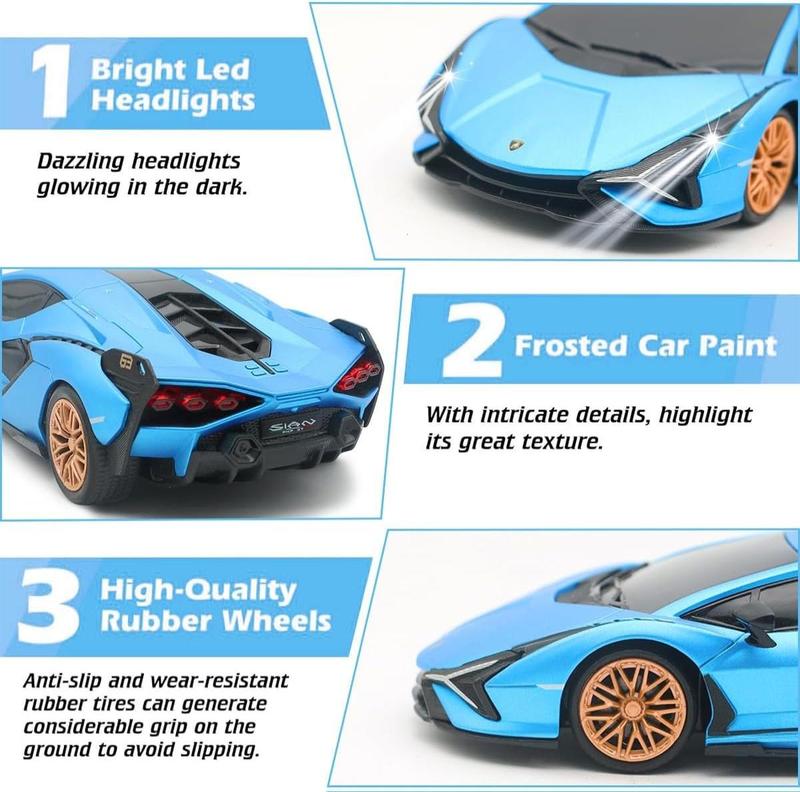 QUN XING Lamborghini Sian FKP 37 1:24 Scale 2.4GHz RC Car Officially Licensed Remote Control Toy for Kids Boys 4-7 Years Birthday Gift