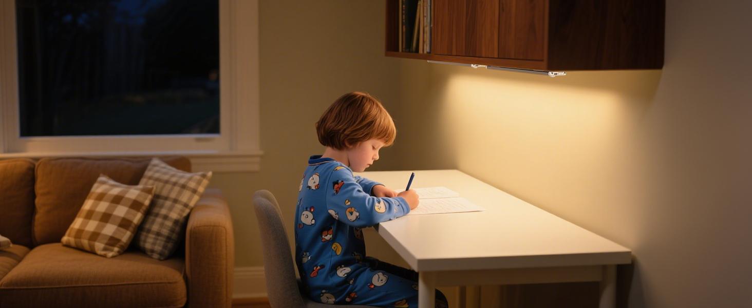 Under Cabinet Lights 5 Pack 52LED Motion Sensor Night Light Indoor 2000mAh USB Rechargeable Magnetic Dimmable Smart Lamp for Kitchen Stairs Wardrobe Lighting Height Adjustable