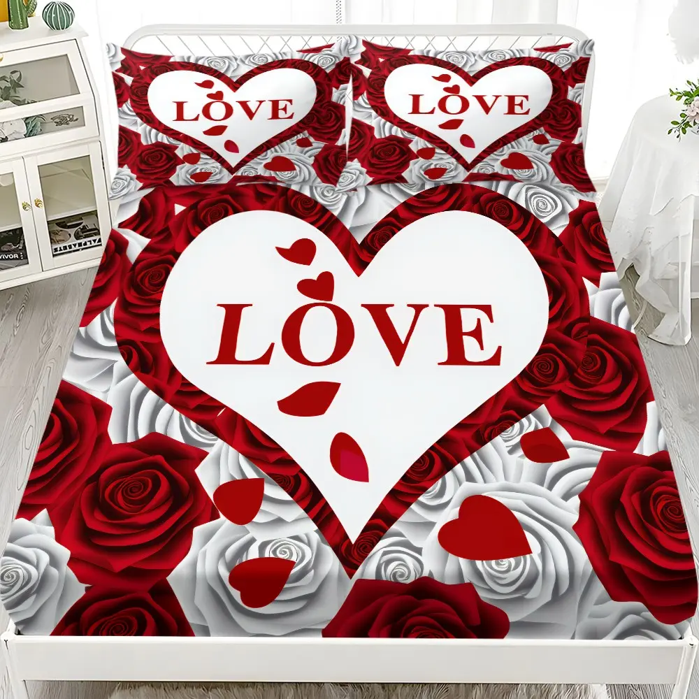 Bed Sheet Set (1 Fitted Sheet + 2 Pillowcases), Modern Style, Hotel Style Bedding, Polyester Bedding, Hotel Sheets, Comfortable and Aesthetic, Suitable for Dorms and Hotels, All Seasons, Decorative Bedsheet Sets, Comfy Bed Sets