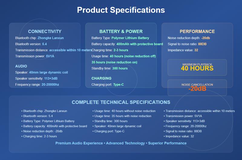 Wireless Bluetooth Headphones with Active Noise Cancellation Removable Earplugs for Winter Warmth Compatible with iOS Android Music Walking Sports