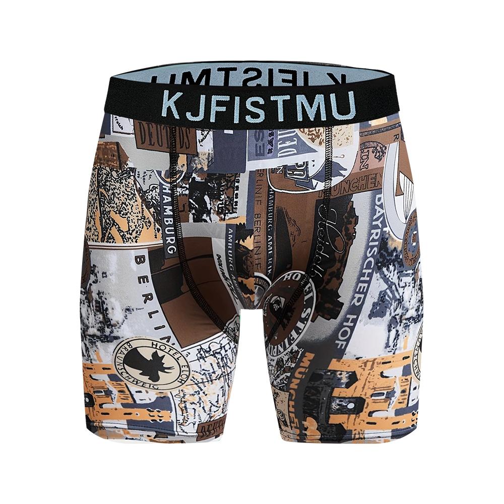 KJFISTMU 10-Piece Men's Boxer Briefs Swim Trunks - Invisible Low-Waist Soft Boxer Briefs, Suitable for Gym, Cycling, and Beach Wear - Comfortable and Breathable