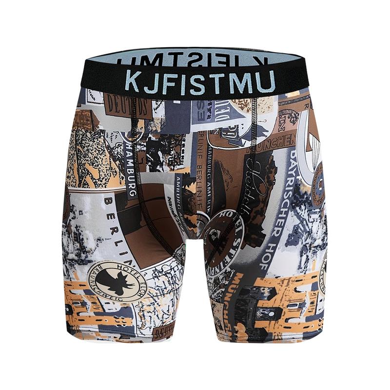 KJFISTMU 10-Piece Men's Boxer Briefs Swim Trunks - Invisible Low-Waist Soft Boxer Briefs, Suitable for Gym, Cycling, and Beach Wear - Comfortable and Breathable
