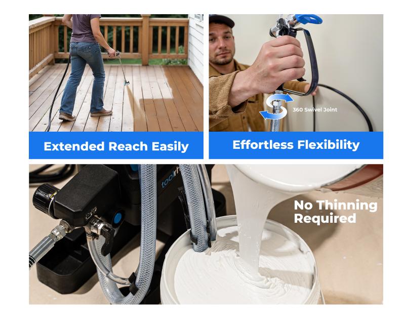 toolant Airless Paint Sprayer for 5 Gallon DIY Painting Projects, Lightweight Design, Quick Clean with Accessories Storage Space for DIY Beginners