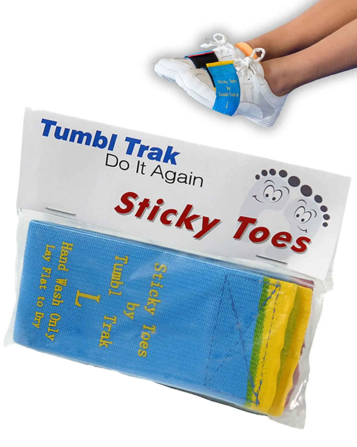 Tumbl Trak Sticky Toes Gymnastics Training Equipment - Innovative Workout Tool with Elastic Bands, Velcro for Quick Skill Check, Martial Arts Ready for Gymnasts & Cheerleaders, Workout Equipment, Sporty Training Equipment