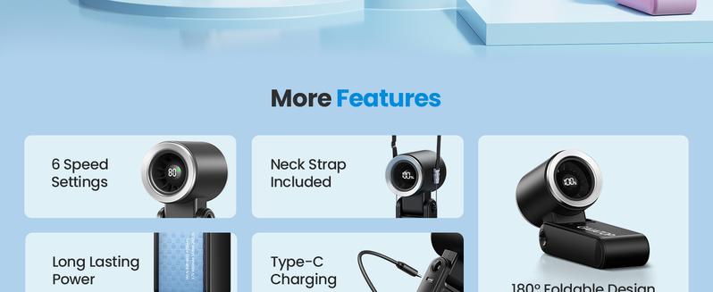 GAIATOP Handheld Mini Fan, Up to 21 Hours of Use, Rechargeable Battery, 6-Speed 180° Adjustable, Lightweight & Portable Foldable Fan, Summer Essential for Women & Girls, Travel & Work   Valentine's Day gift