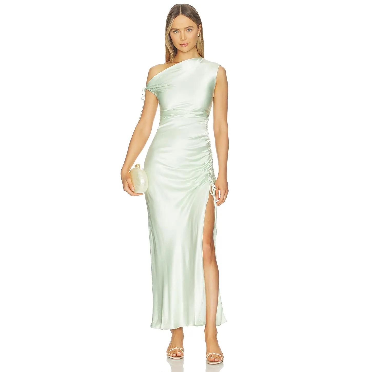 Shona Joy La Lune Gathered Maxi Dress in Key Lime