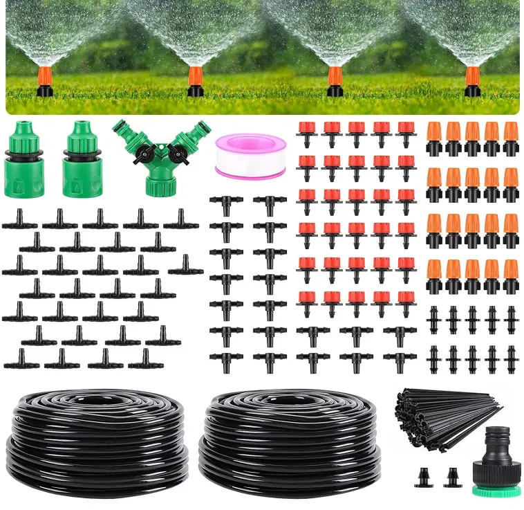 98FT Drip Irrigation System Kit, 149PCS Automatic Garden Watering Set, DIY Irrigation Equipment for Lawn, Flower Bed, Patio, Greenhouse