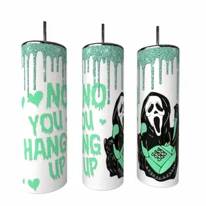 Scream No You Hang Up Faux Mint Green Drip Tumbler