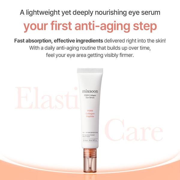 [New] PDRN Collagen Eye Serum 0.68 Fl. Oz / 20ml Under Cream for Eye Bags Peptide Hydrating Lightweight dropper Korean Glass Skin Care