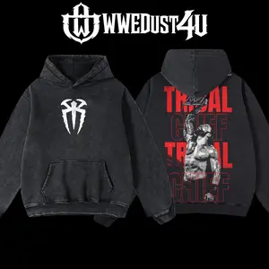 WWEDust4U Retro Vintage Roman Reigns The Tribal Chief OTC Hoodie 100% Cotton Blend Pre-washed Soft Classic Menswear Oversized American-made Streetwear