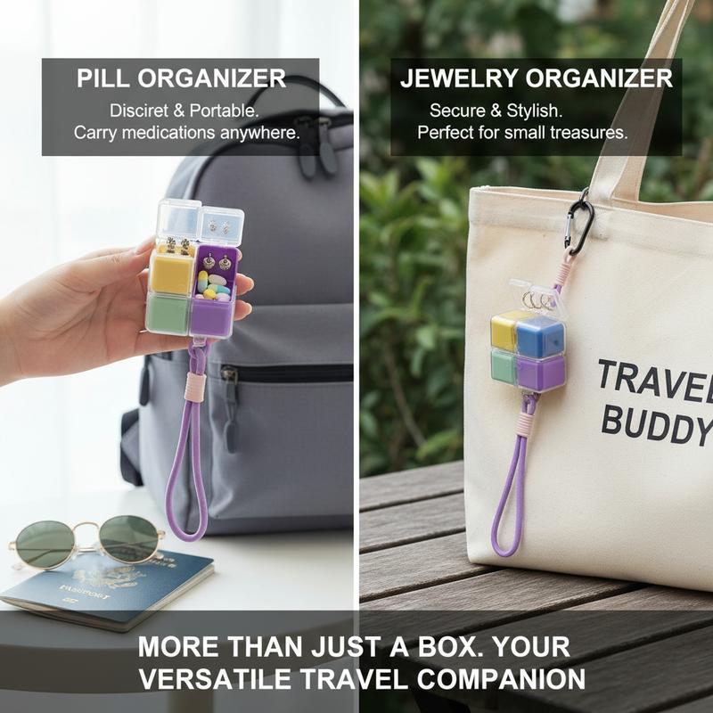 Weekly Pill Organizer 7 Day Travel Pill Case with Magnetic Closure Easy Open Portable Pill Box with 8 Compartments for Vitamins Medication Multicolor Weekly Pill Organizer 7 Day Travel Pill Case with Magnetic Closure Easy Open Portable Pill Box with 8 Compartments for Vitamins Medication Multicolor