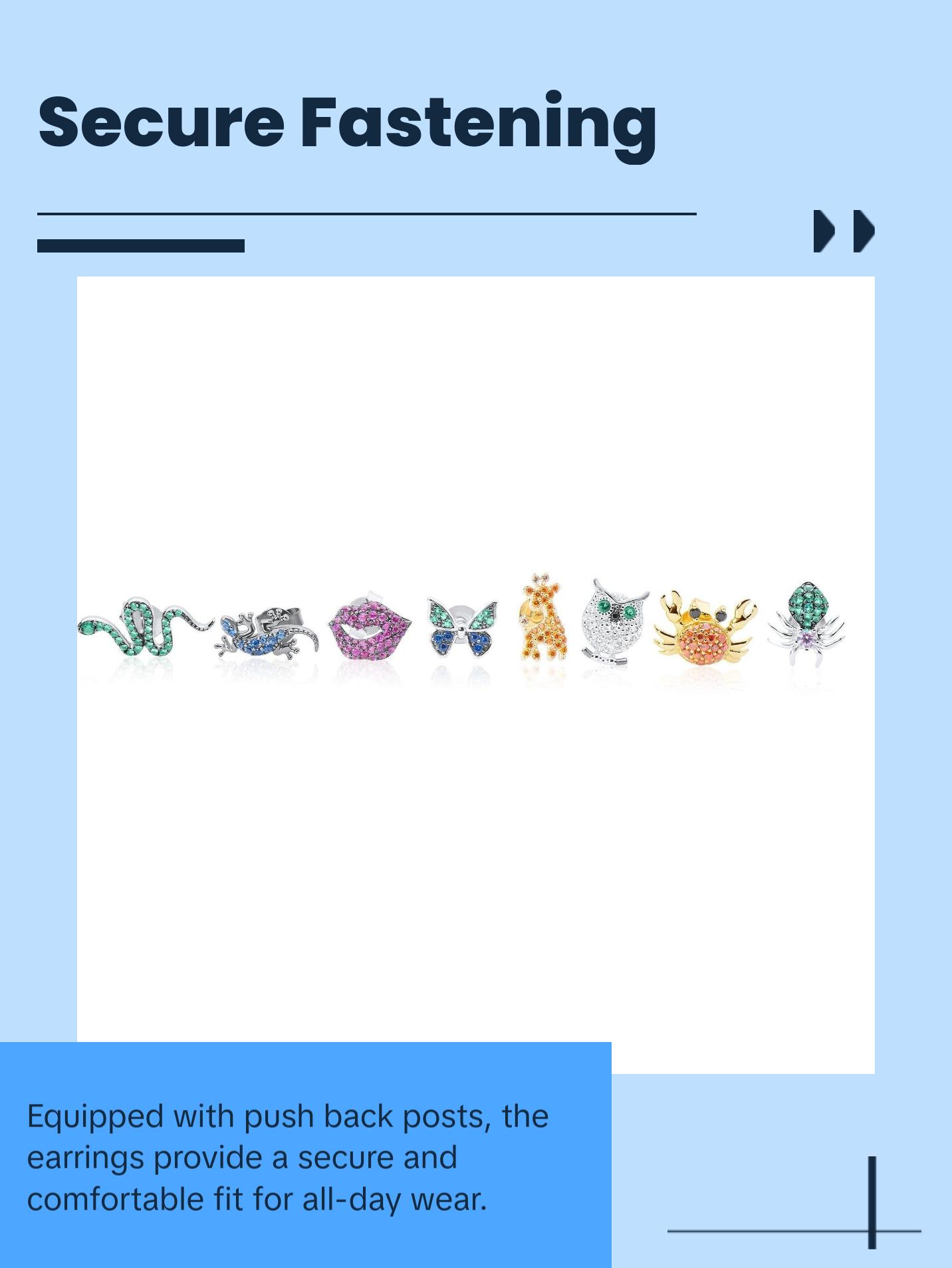 Sterling Silver Serpent Snake Earrings